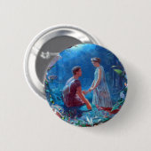 Badge Rond 5 Cm Hermia et Lysander Le rêve d'une nuit d'été (Devant & derrière)