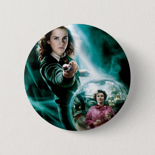 Badge Rond 5 Cm Hermione Granger et le professeur Umbridge (Devant)