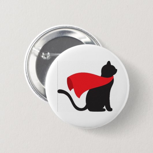 Badge Rond 5 Cm Héros de chat (Devant & derrière)