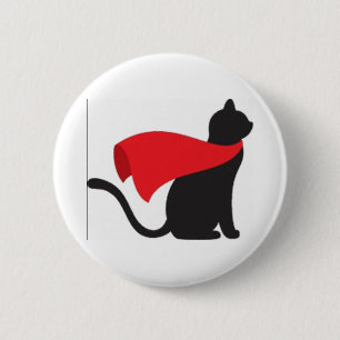 Badge Rond 5 Cm Héros de chat
