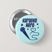 Badge Rond 5 Cm Héros de karaoke (Devant & derrière)