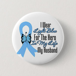 Badge Rond 5 Cm Héros de ruban de cancer de la prostate mon mari