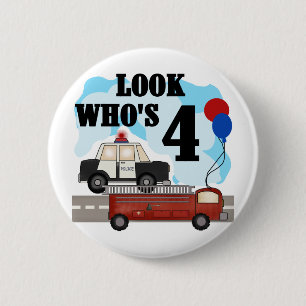 Badge Rond 5 Cm Héros de tous les jours 4e anniversaire
