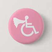 Badge Rond 5 Cm Héros handicapé (Devant)