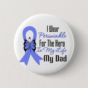 Badge Rond 5 Cm Héros oesophagien de ruban de Cancer mon papa