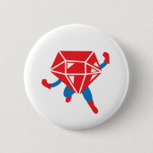 Badge Rond 5 Cm Héros rouge (Devant)