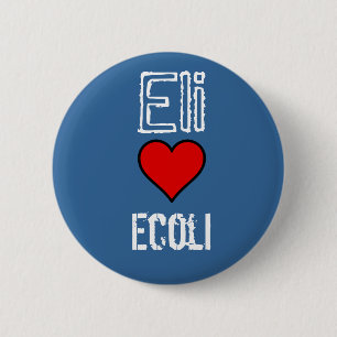 Badge Rond 5 Cm hert de cartun, Eli, Ecoli
