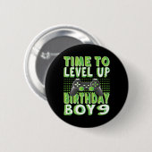 Badge Rond 5 Cm Heure D'Augmenter L'Anniversaire Garçon 9 Ans Vidé (Devant & derrière)