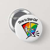 Badge Rond 5 Cm Heure de faire un pas (Devant & derrière)