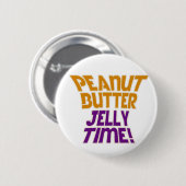 Badge Rond 5 Cm Heure de gelée de beurre d'arachide (Devant & derrière)