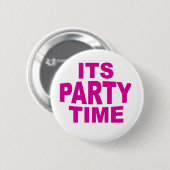 Badge Rond 5 Cm Heure de la partie rose (Devant & derrière)