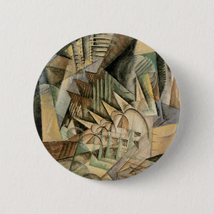 Badge Rond 5 Cm Heure de pointe, New York par Max Weber, Cubisme V