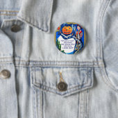 Badge Rond 5 Cm Heure d'Halloween tombée (En situation)