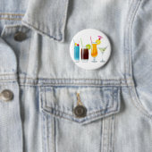 Badge Rond 5 Cm Heure heureuse (En situation)