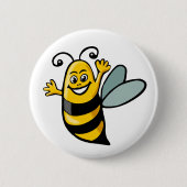 Badge Rond 5 Cm Heureuse abeille (Devant)