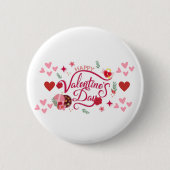 Badge Rond 5 Cm Heureuse Sainte-Valentin (Devant)