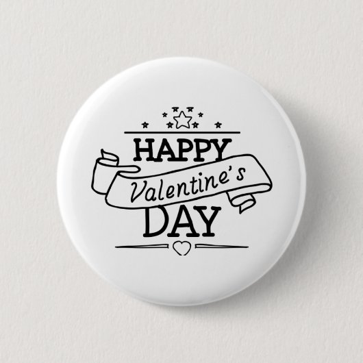 Badge Rond 5 Cm Heureuse Sainte-Valentin (Devant)