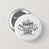 Badge Rond 5 Cm Heureuse Sainte-Valentin (Devant & derrière)