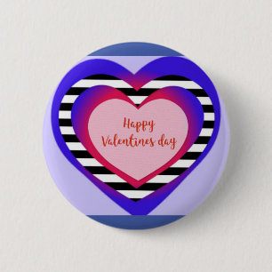 Badge Rond 5 Cm Heureuse Sainte-Valentin