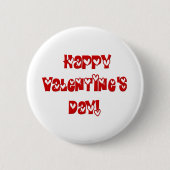 Badge Rond 5 Cm Heureuse Sainte-Valentin avec coeur (Devant)
