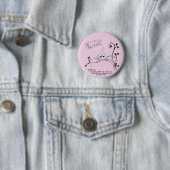 Badge Rond 5 Cm Heureuse Sainte-Valentin, petit oiseau (En situation)