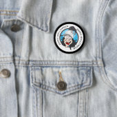 Badge Rond 5 Cm Heureuse sorcière d'Halloween (En situation)
