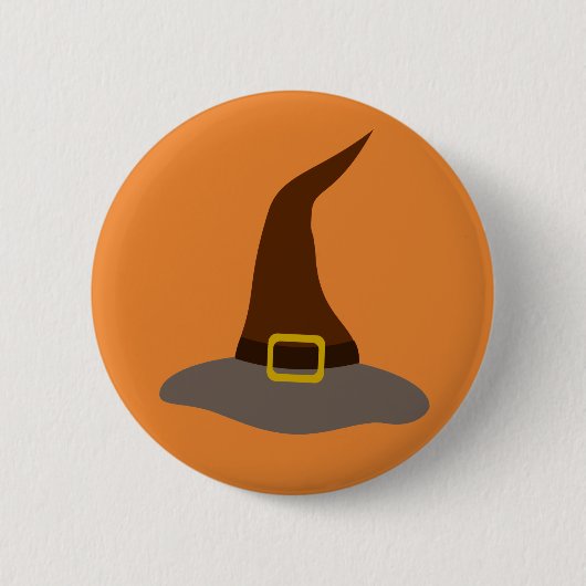 Badge Rond 5 Cm Heureuse sorcière d'Halloween (Devant)