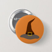 Badge Rond 5 Cm Heureuse sorcière d'Halloween (Devant & derrière)