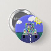 Badge Rond 5 Cm Heureusement pour toujours (Devant & derrière)