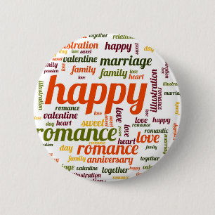 Badge Rond 5 Cm Heureux