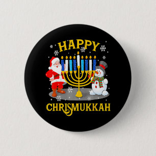 Badge Rond 5 Cm Heureux Chrismukkah Funny Hanoukka Christmas Jewis