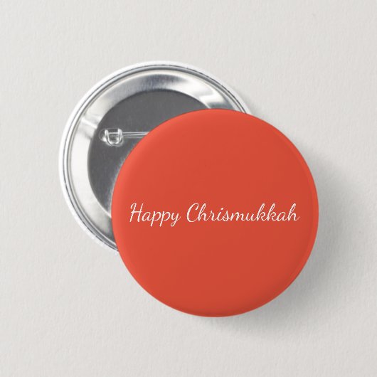 Badge Rond 5 Cm Heureux Chrismukkah Pin (Devant & derrière)