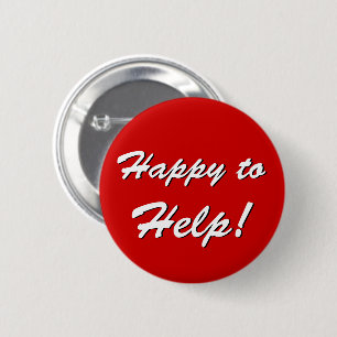 Badge Rond 5 Cm Heureux d'aider à se boutonner