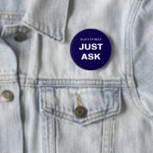 Badge Rond 5 Cm Heureux de vous aider - Demandez-moi Design de sup (En situation)