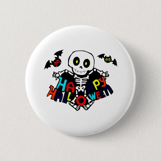 Badge Rond 5 Cm heureux halloween (Devant)