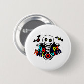 Badge Rond 5 Cm heureux halloween (Devant & derrière)