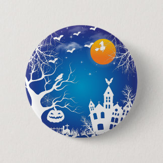 Badge Rond 5 Cm heureux halloween sorcières citrouilles hantée mai