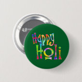 Badge Rond 5 Cm HEUREUX HOLI ! - Diffuser le message Holi (Devant & derrière)