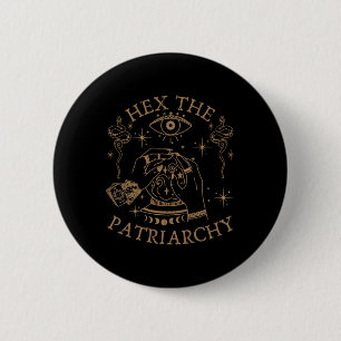 Badge Rond 5 Cm Hex La sorcière féministe du patriarcat