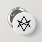 Badge Rond 5 Cm Hexagram unicursale entrelacé (Devant & derrière)