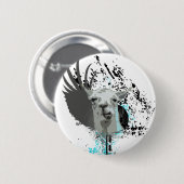 Badge Rond 5 Cm hi-fi llama. (Devant & derrière)