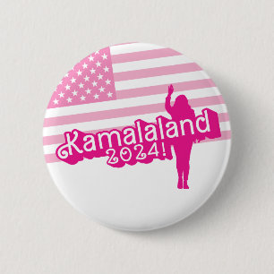 Badge Rond 5 Cm "Hi Kamala" - Bouton rond (pas de slogan)