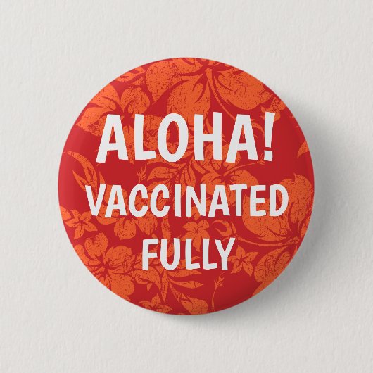 Badge Rond 5 Cm Hibiscus Pareau vacciné hawaïen en détresse (Devant)