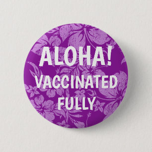 Badge Rond 5 Cm Hibiscus Pareau vacciné hawaïen en détresse