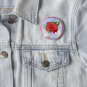 Badge Rond 5 Cm Hibiscus sur la glace (En situation)