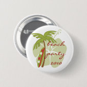 Badge Rond 5 Cm Hibiscus Surboard (Devant & derrière)