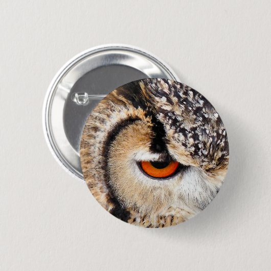 BADGE ROND 5 CM HIBOU (Devant & derrière)