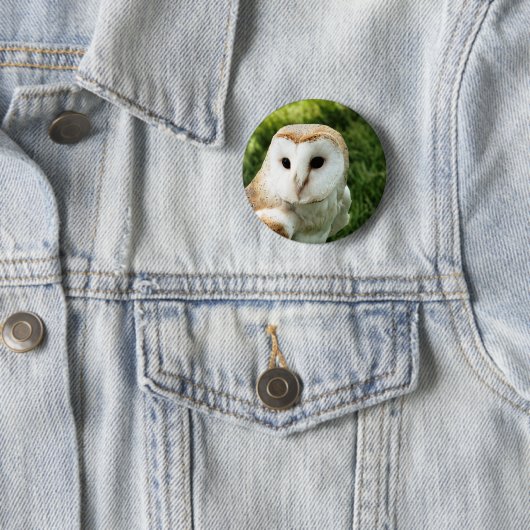 BADGE ROND 5 CM HIBOU (En situation)
