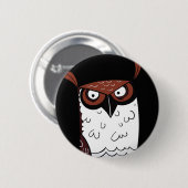 Badge Rond 5 Cm Hibou (Devant & derrière)