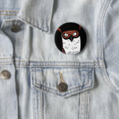 Badge Rond 5 Cm Hibou (En situation)